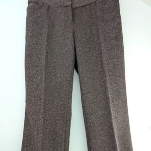 LOFT Women's Classic Brown Herringbone Trousers Size 2